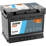 Exide 027 EFB Car Battery 60Ah EL600